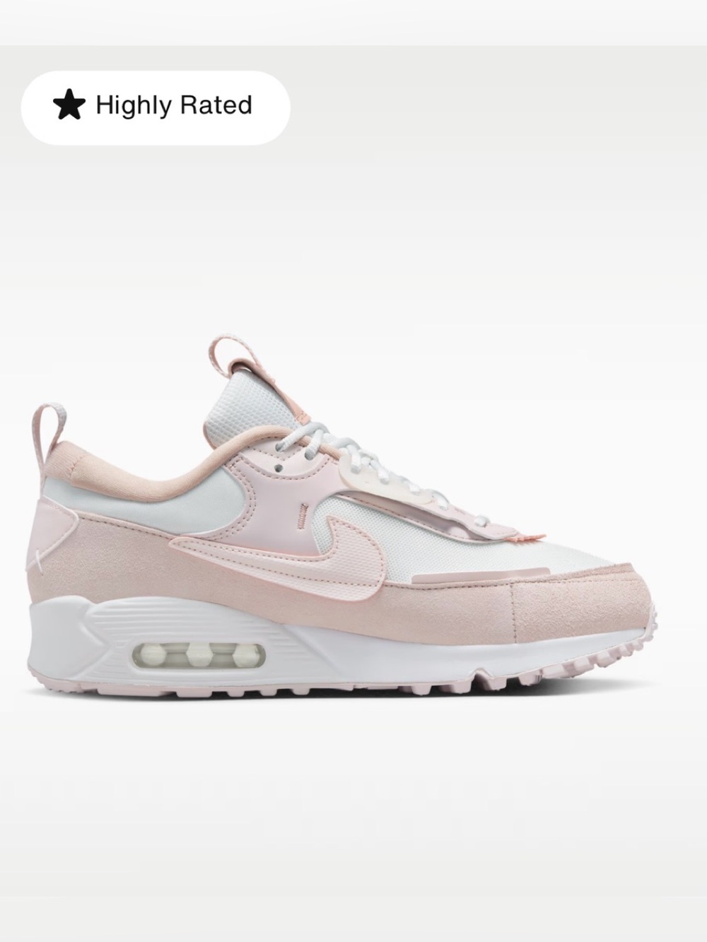 Nike Wmns Air Max 90 Futura Barely Rose White Pink Women Shoes DM9922-104